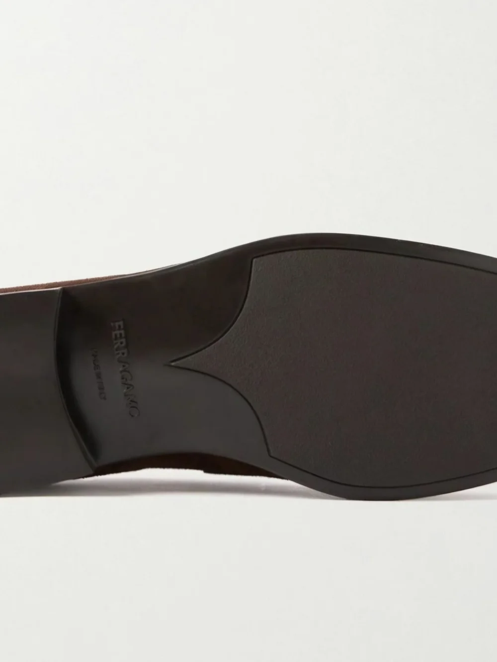 Salvatore Ferragamo Dark Brown Suede Penny Loafers